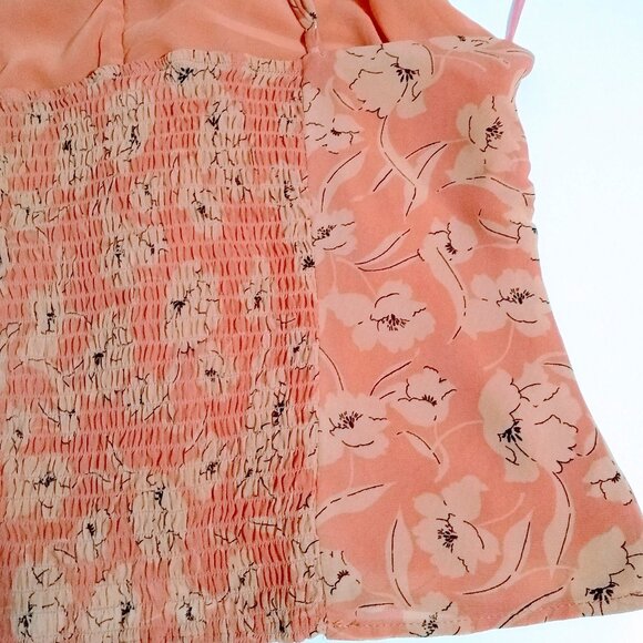 REVOLVE -ASTR -THE LABEL Ruffled Shirred Clay Floral Cami Top Size L - Picture 13 of 16
